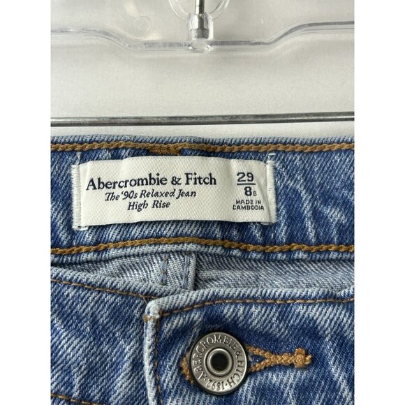 Abercrombie & Fitch Women’s 29/8 The 90s Relaxed High Rise Jeans Bootcut Leg - Picture 15 of 16